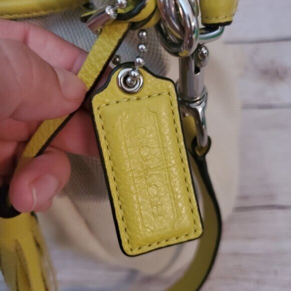 Coach Avery Canvas Drawstring Satchel Bag F28913 - Picture 8 of 15